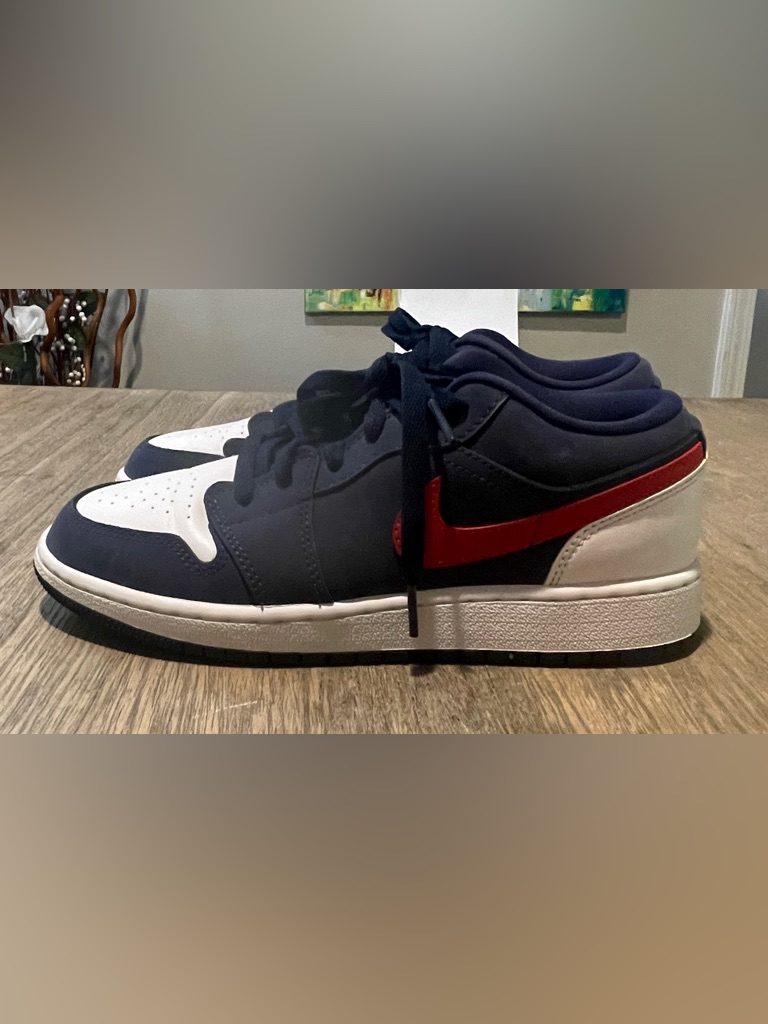 Nike Jordan 1 Low âUsaâ Sneakers, Cv9844-400, Size 4.5/5.5